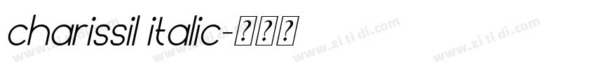 charissil italic字体转换